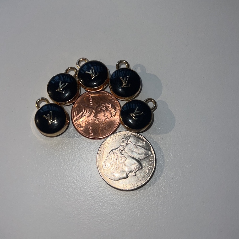 LIMITED QUANTITIES 2 LEFT LV Cute charm 1 black gold upcyle ideas for jewelry - Picture 15 of 17